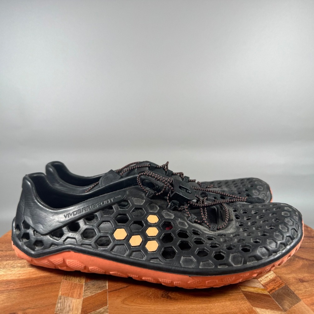 Vivobarefoot Ultra III Bloom Womens 40 Black Orange Minimalist Water Shoes